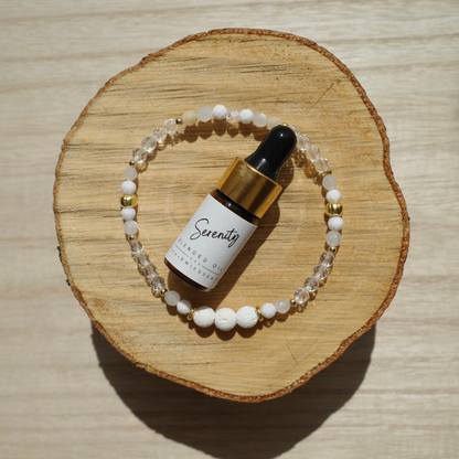 【&e】Aroma bracelet ～White × Serenity～